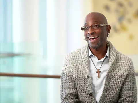 Clinton Cowherd describes his triumph battle over a liver tumor